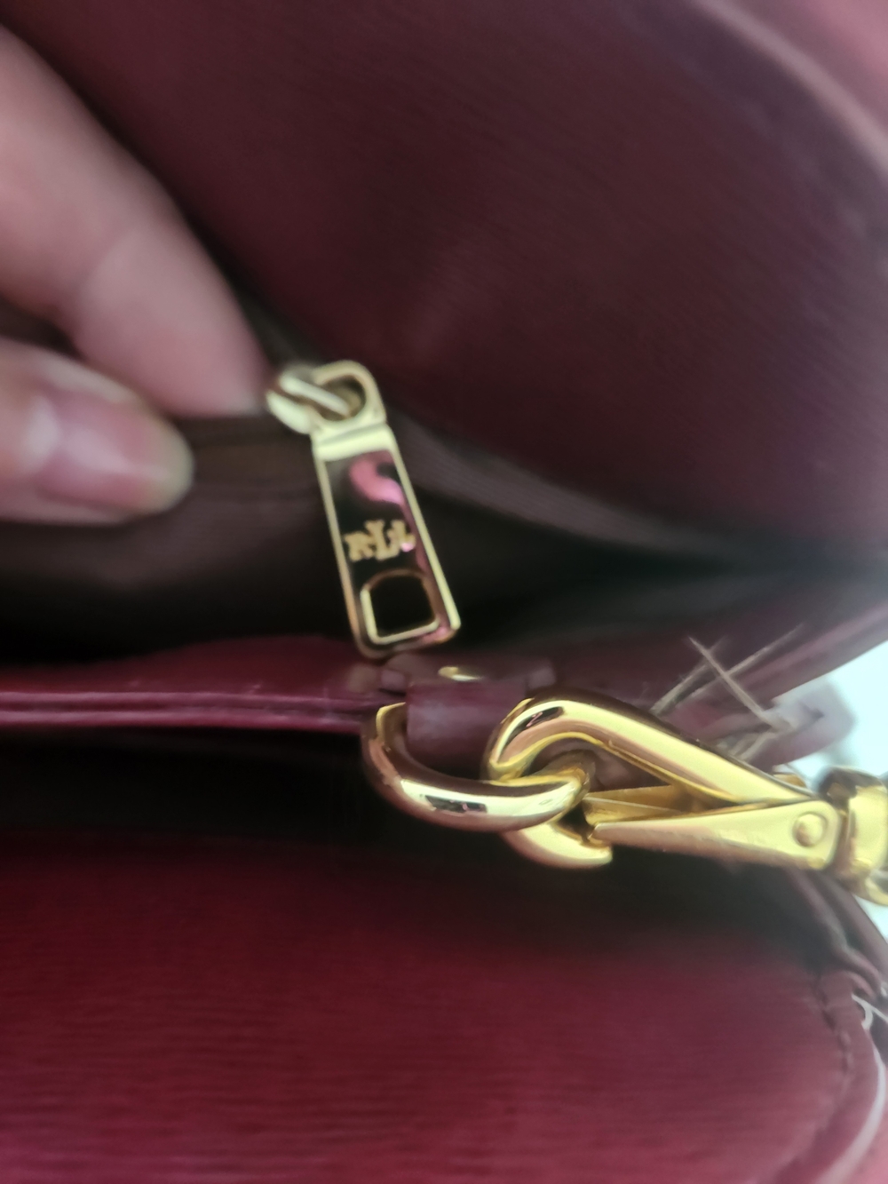 Women's Red Leather Purse - Picture 4 of 5